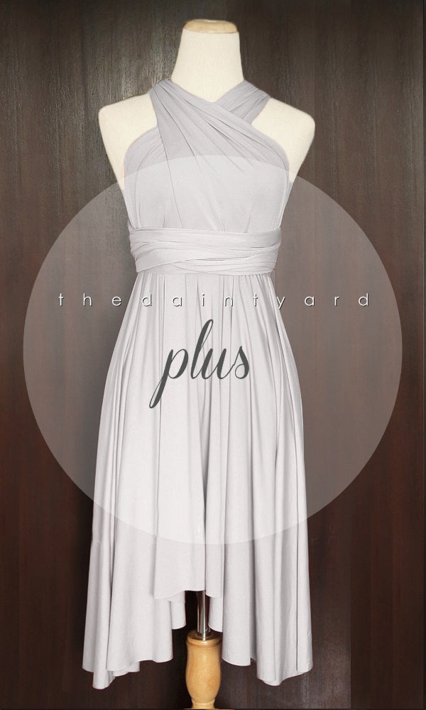 TDY Light Grey Short Infinity Bridesmaid Dress Thedaintyard TDY Light Grey Short Infinity Bridesmaid Dress Thedaintyard