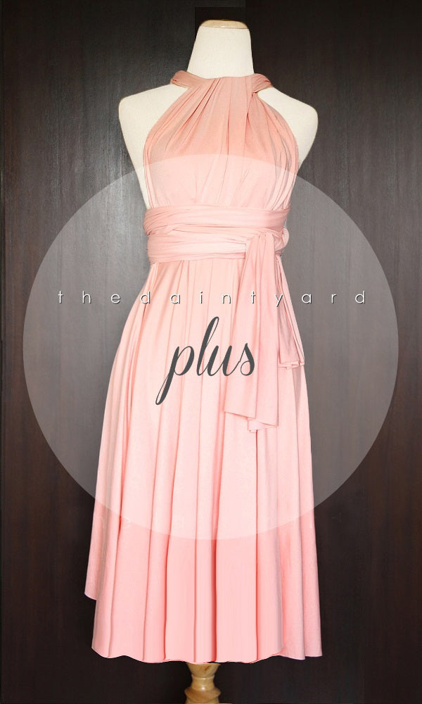 TDY Peach Short Infinity Bridesmaid Dress – Thedaintyard
