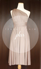 Load image into Gallery viewer, TDY Light Taupe Short Infinity Dress