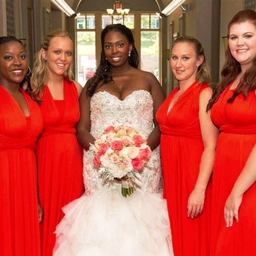 TDY Red Maxi Infinity Dress