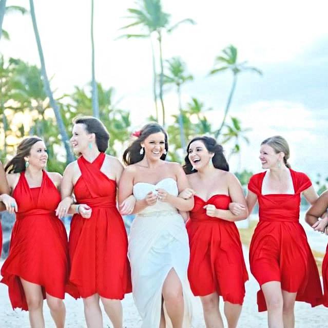 TDY Red Short Infinity Dress TDY Red Short Infinity Dress
