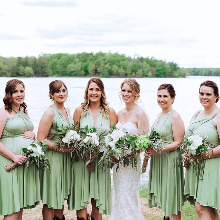 TDY Sage Green Short Infinity Dress