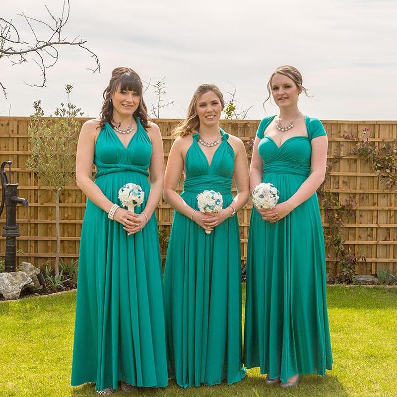 TDY Teal Green Maxi Infinity Dress