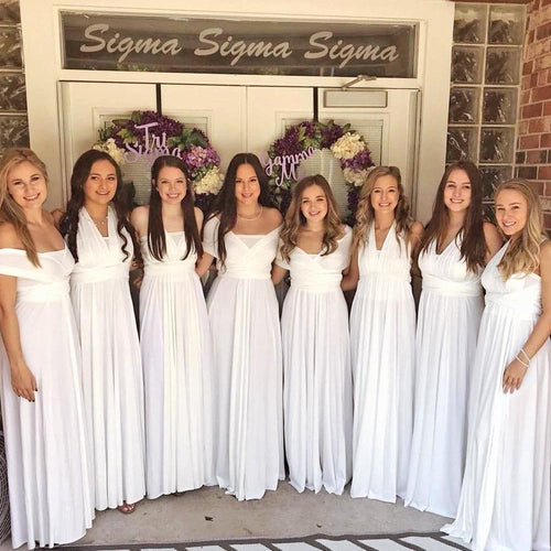 TDY White Maxi Infinity Dress