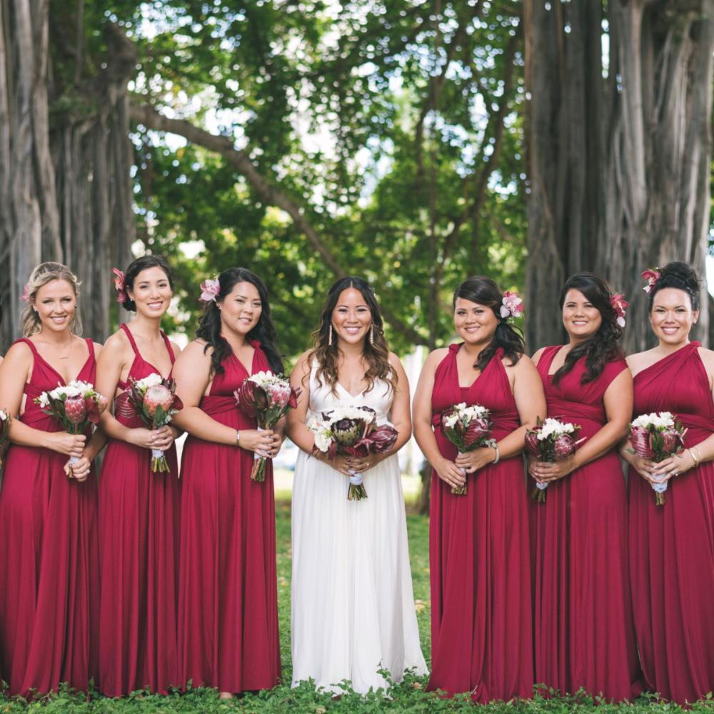 TDY Wine Red Maxi Infinity Dress TDY Wine Red Maxi Infinity Dress